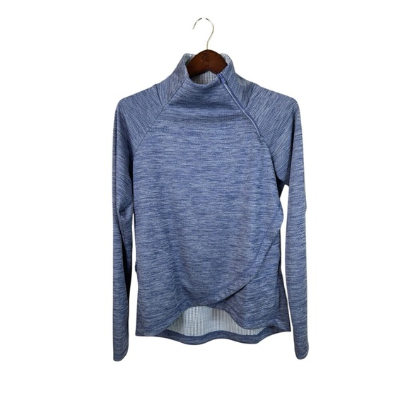IBKUL Tops - IBKUL Womens Medium‎ Asymmetrical Zip Heather Blue UPF50